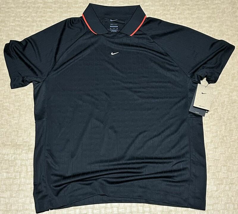 NIKE F.C.・Dri-Fit TRIBUNA ナイキ トリビューナ ジャージ ブラック 半袖ポロシャツ・XL サイズ・新品