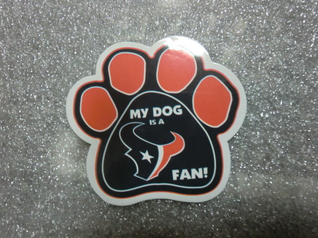 NFL ヒューストン テキサンズ My DOG IS A FAN! ステッカー 防水シール