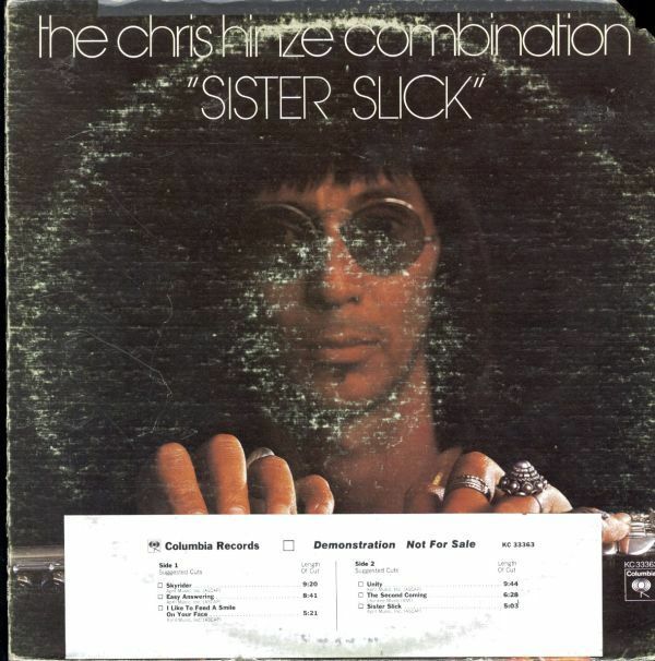 プロモ白ラベル！ステッカー付 USオリジLP！The Chris Hinze Combination / Sister Slick 74年【Columbia / KC 33363】クリス・ヒンゼ