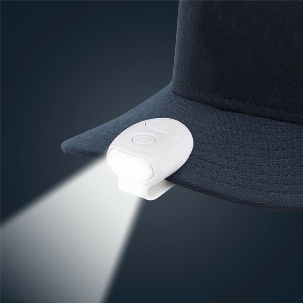 【新品】 帽子 3LED ヘッドライト クリップオン キャップライト （白）ホワイト White