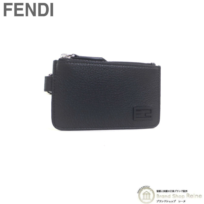 フェンディ （FENDI） スモール コイン カードポーチ コインケース カードケース 小銭入れ 7M0343 ブラック（新品）