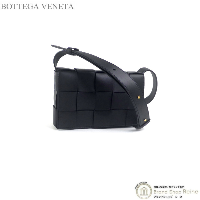 ボッテガ ヴェネタ （BOTTEGA VENETA） イントレチャート スモール カセット ショルダー バッグ 730848 ブラック（新品）