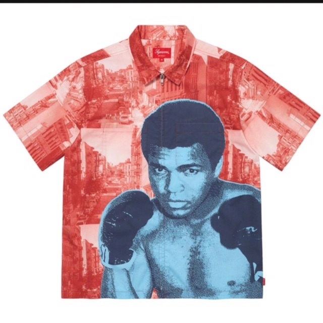 Supreme Muhammad Ali Zip Up S/S Shirt Red Small 21SS シュプリーム 国内正規品 モハメド・アリ 新品未使用