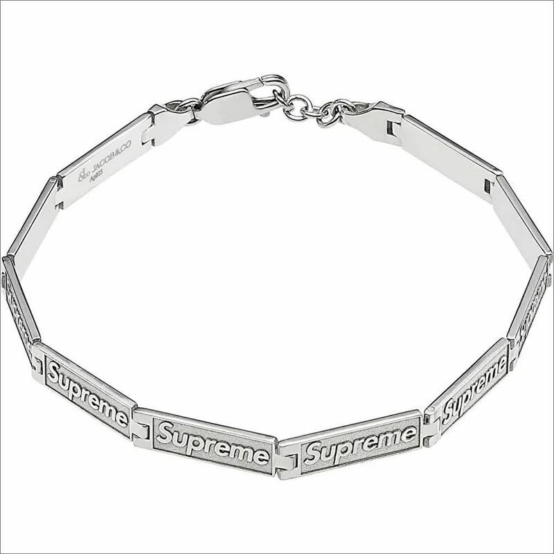 送料無料 S/M Supreme Jacob & Co Logo Link Bracelet Sterling Silver 23SS シュプリーム ジェイコブ ブレス ブレスレット シルバー 新品