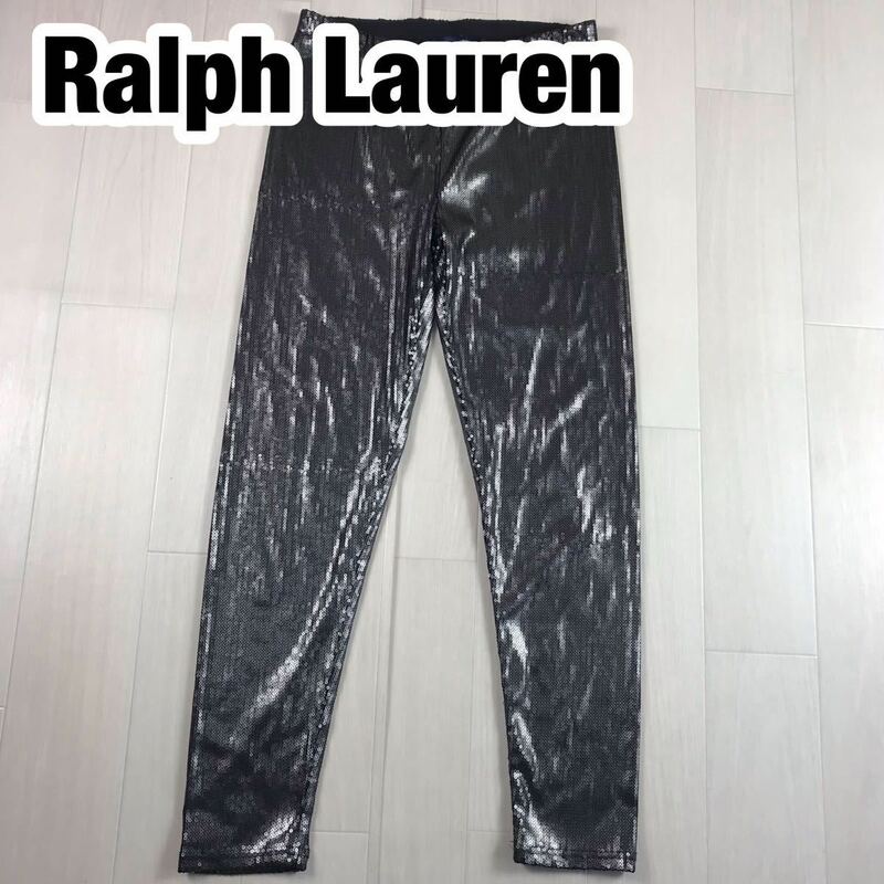 Ralph Lauren ラルフローレン パンツ レディース スパンコール シルバーブラック XL(16) 160/68