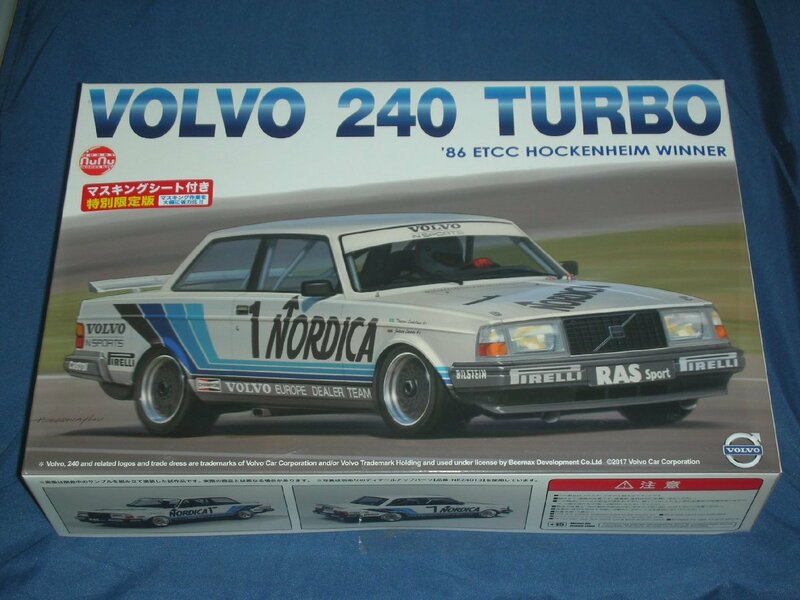 プラッツ/NuNu 1/24 ボルボ240ターボ　1986 ETCC ホッケンハイム　ウィナー（マスキングシート付・特別限定版）