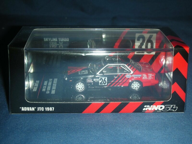 Inno Models 1/64 ニッサン スカイライン 2000 Turbo RS-X (DR30) #26 ADVAN JTCC 1987 Kenji Takahashi/Takao Wada 完成品