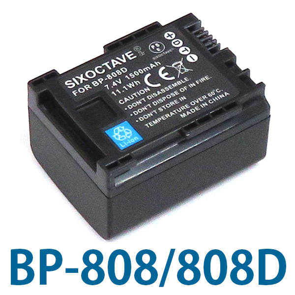 BP-809 BP-808D BP-808 Canon 互換バッテリー 1個　純正充電器で充電可能 iVIS FS100 iVIS FS11 iVIS HF G10 iVIS HF G20 iVIS HF21
