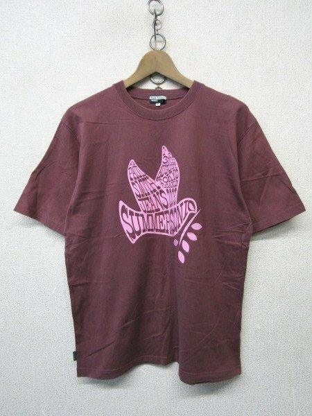 V1692：Paul Smith Jeans SUMMER SONIC 2003 STAFF Tシャツ ポールスミス サマーソニック サマソニ 半袖Tシャツ/赤系/L 半袖カットソー:35