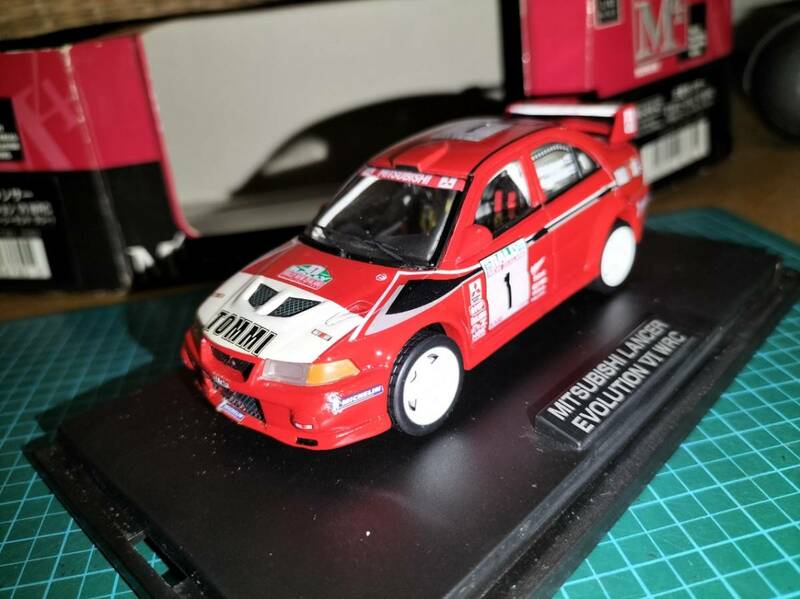 絶版!! Mテック「M4」1/43 三菱ランサー・エボリューションⅥ　WRC No.1