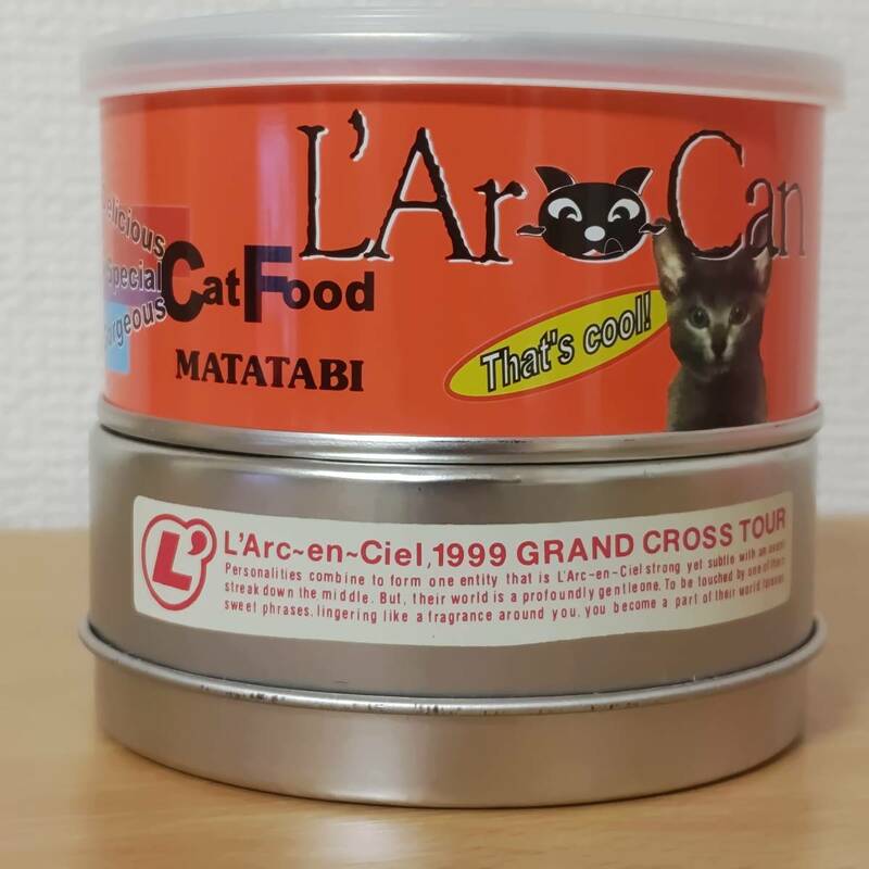 2個セット☆L'Arc-en-Cielラル缶1999年GRAND CROSS TOUR文房具セット&救急セットMATATABI赤1998年ラルクアンシエルcatfoodキャットフード