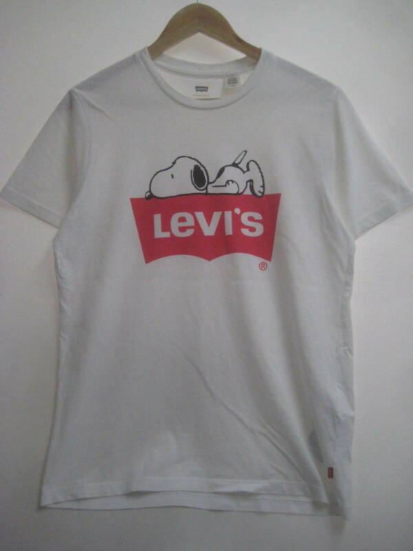 一点物!! Levi's リーバイス スヌーピー柄 リーバイスロゴ プリントTシャツ サイズ S