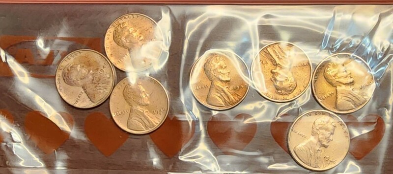1セント コイン 1940年 1941年 1946年 7枚セット S刻印 サンフランシスコ リンカーン 貨幣 硬貨 ペニー 北アメリカ古銭 USA 希少 記念