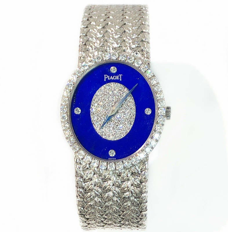 正規品保証 PIAGET ピアジェ ラピスラズリ オリジナルダイヤモンド K18 750 手巻き 腕時計 約61.1ｇ
