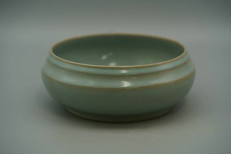 中国古美術 宋代 汝窯 青磁 鉢 茶碗 時代物