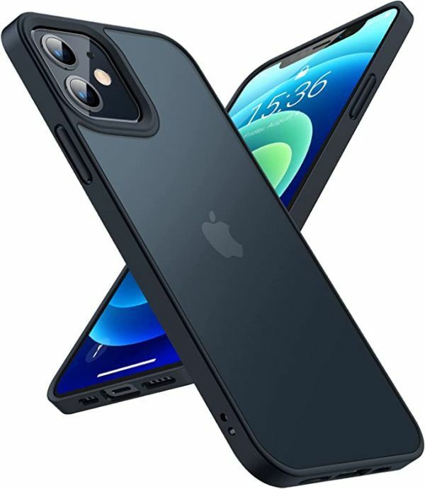 TORRAS 半透明 iPhone 12 mini 用 ケース 耐衝撃 米軍MIL規格取得 マット感 黄ばみなし ストラップホール付き 画面レンズ保護 アイフォン