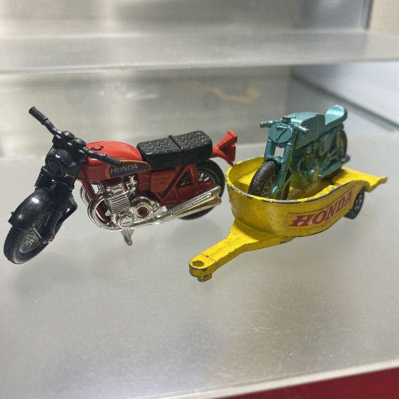 MATCHBOX マッチボックス HONDA BIKE バイク 当時物　絶版　デッドストックMATCHBOX LESNEY HONDA MOTORCYCLE WITH TRAILER セット