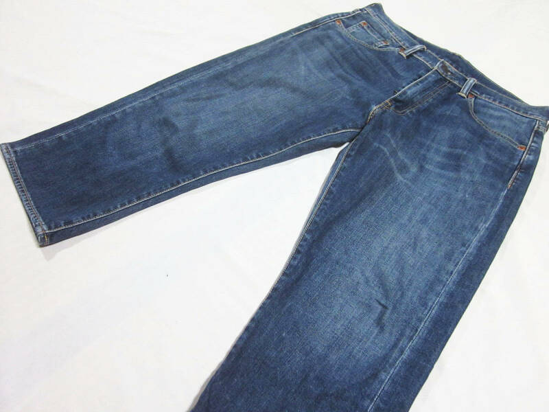 送料無料!!　Levi's　リーバイス　505 　ユーズド加工　ストレッチ　クロップド　デニムパンツ　ジーンズ　インディゴ　30　W約78CM