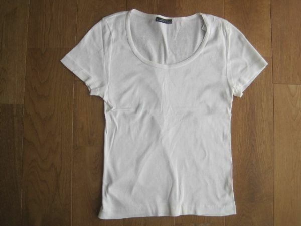 送料無料　ストラネスガブリエレストレーレ　白　半袖カットソー　Tシャツ　XS　３４ 綿コットン
