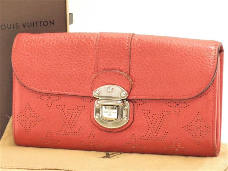 ルイヴィトン　マヒナ　ポルトフォイ・ユイリス　長財布　コライユ　赤系　M58161　LOUIS VUITTON　18663014