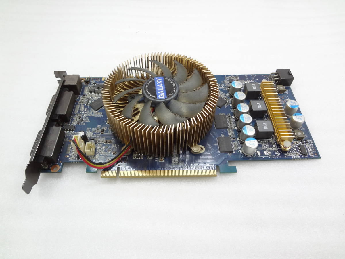 GALAXY GF9600GT LowPower PCI-E 512MB DDR3 256Bit　w/HDTV/Dual DVI グラフィックボード 中古動作品（GB31）