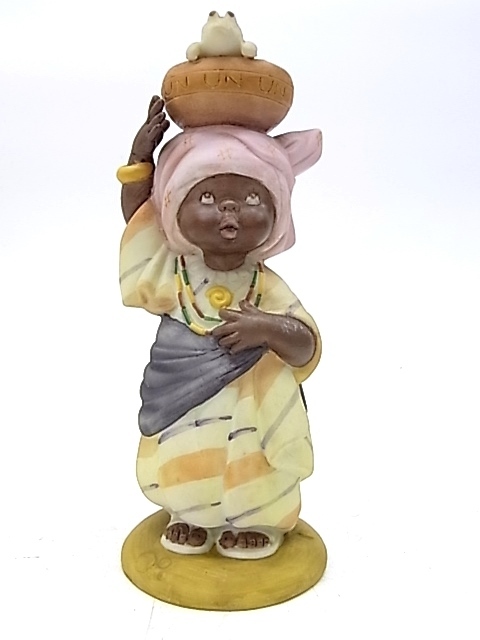 e9473　フィギュリン　陶器人形　フランクリン・ポーセリン　ナイジェリア　THE U.N. CHILDREN/Diodu from Nigeria