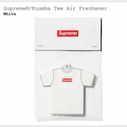 2個セット Supreme Kuumba Tee Air Freshener White Black シュプリーム クンバ Tシャツ エア フレッシュナー ホワイト ブラック 未使用