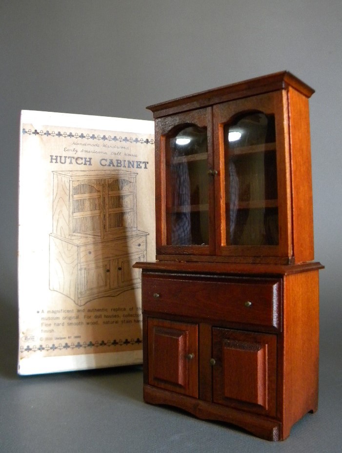 当時物 ★★HUTCH CABINET ミニチュア家具 !! 日本製 14.5㎝ 木製玩具 キャビネット 引出 ドールハウス ジオラマ★★未使用 デッドストック