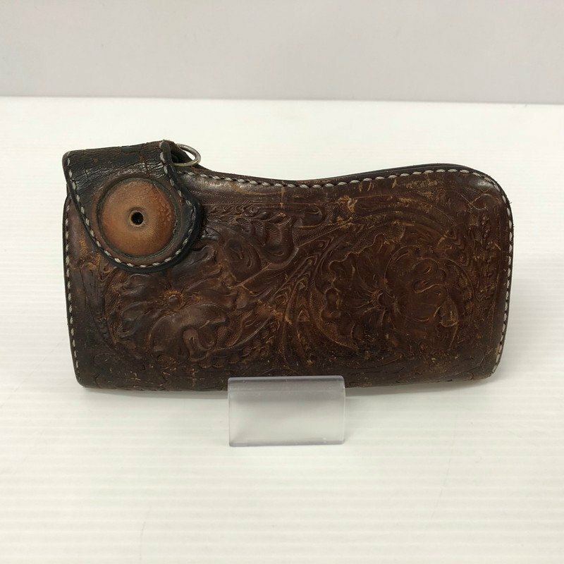 TEI【現状渡し品】 BIG HAND ビッグハンド カービング ウォレット 財布 レザー ブラウン LEATHER WALLET 〈200-230419-YO-1-TEI〉