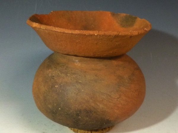 (翔)土器 土師器 壺 古墳時代 綺麗なレンガ色 発掘品