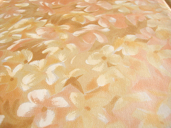 kaldor file 65 ブロード W92×100cm 1m やさしい 淡い花柄 水彩画 フラワー オレンジ ピンク系　生地 はぎれ コットン プリント 最長3m