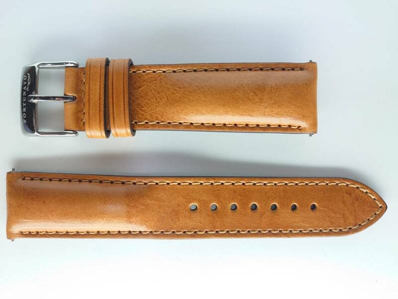 腕時計ベルト イタリアンレザー 取り付け幅２２ｍｍ FORTUNATO 香港ブランド 革製 ベージュ Beige 腕時計用ベルト 時計用バンド
