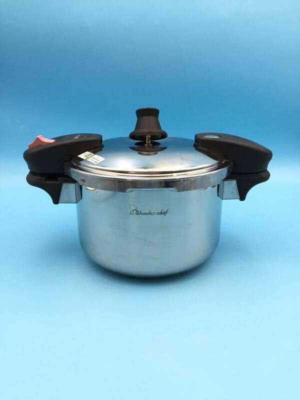 TN463●Wonder chef ワンダーチーフ 魔法のクイック料理 圧力鍋 5.5L 直径約24㎝ 高さ約15㎝ 家庭用圧力鍋 調理器具 なべ 両手鍋 中古