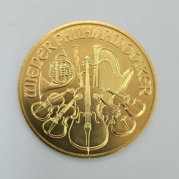 K24 純金 1oz 2015 ウィーン金貨 ハーモニー金貨 100ユーロ 1オンス 999.9 FINE GOLD 金 地金 資産 コイン 37mm 31.1g
