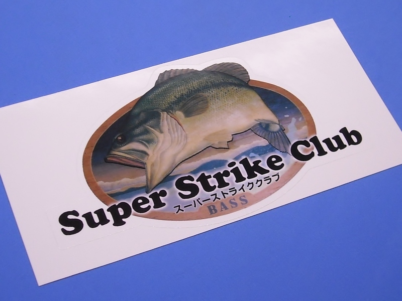 スミス SMITH スーパー ストライク クラブ Super Strike Club 〇 ブラック バス ステッカー 175×97mm シール