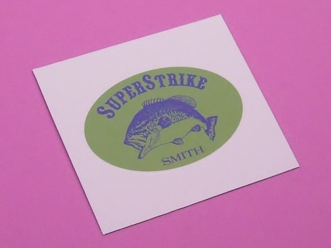 スミス SMITH スーパー ストライク Super Strike 緑● ミニ ステッカー 台紙62×55mm シール