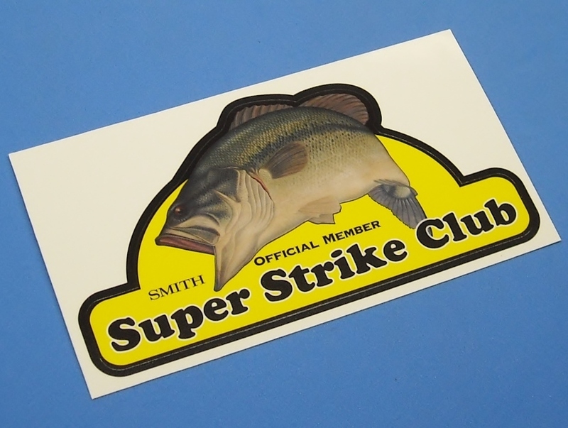 スミス SMITH スーパー ストライク クラブ Super Strike Club 黄 ブラック バス ステッカー 121×62mm シール