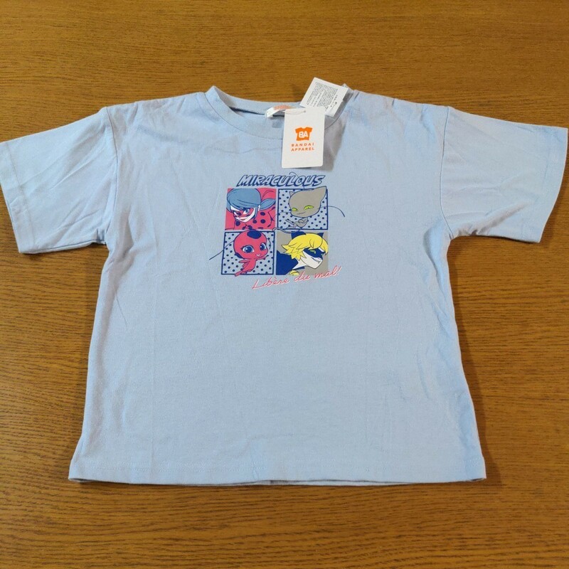 ☆新品☆ミラキュラス☆半袖Ｔシャツ☆130cm☆水色☆No.740