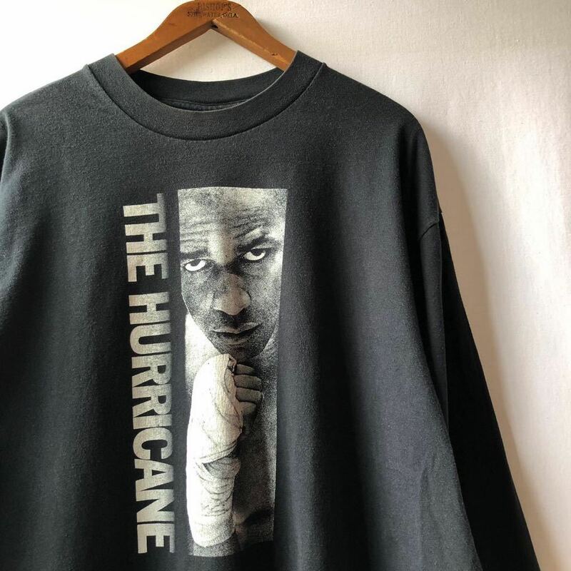 99年 THE HURRICANE デンゼルワシントン 長袖 Tシャツ XL USA製 ビンテージ 90s 90年代 ザ ハリケーン ロンT 映画 オリジナル ヴィンテージ