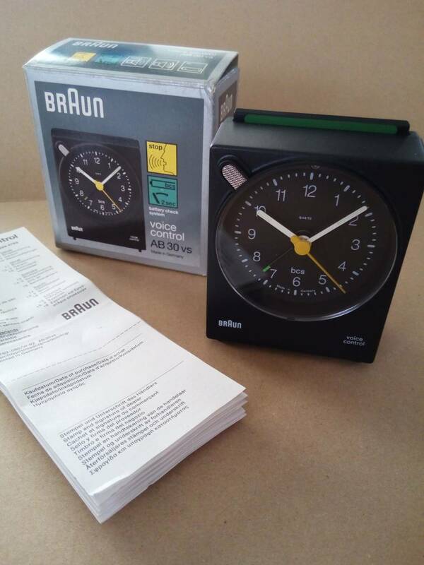 【ブラウン】BRAUN 小型置時計 ボイス制御 目覚まし アラーム ブラック ドイツ製