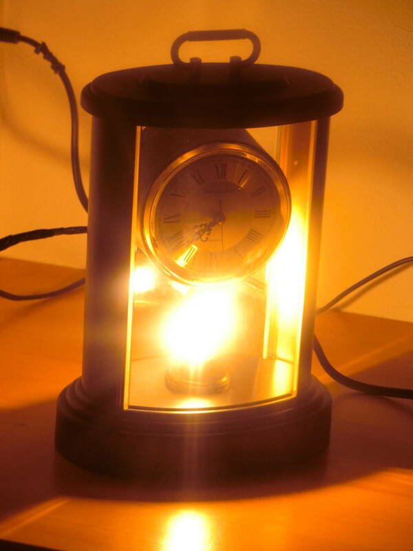 照明付き時計　自作　コンセント仕様　省電力LSD電球（４ｗ）