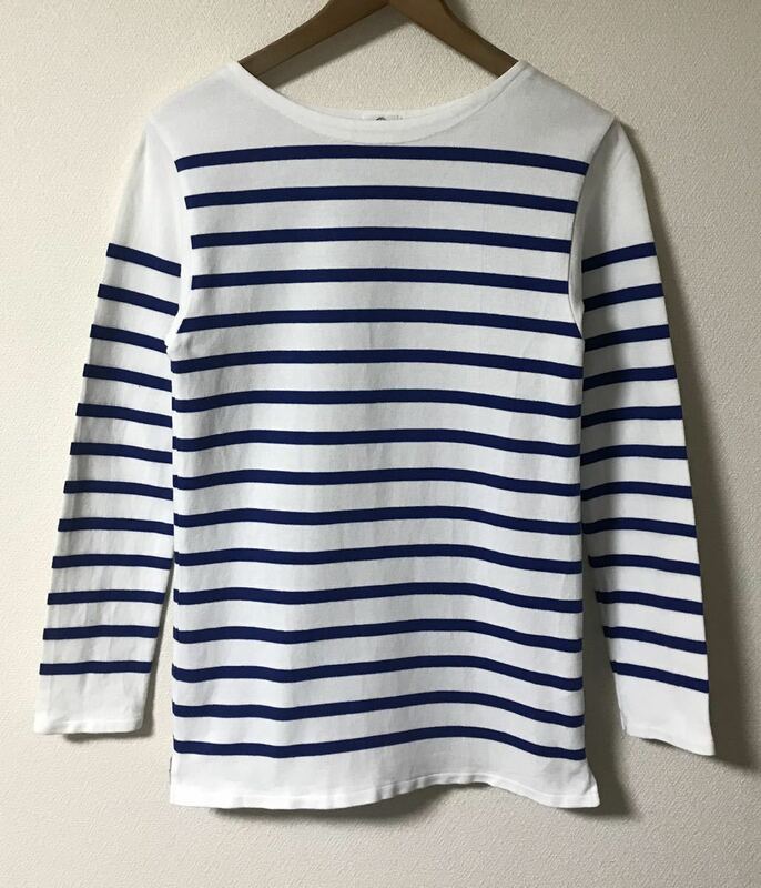 BEAUTY&YOUTH ビューティー&ユース UNITED ARROWS ユナイテッドアローズ ボーダー バスクシャツ シャツ ホワイト × ブルー 日本製 S