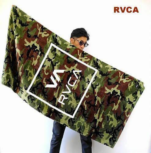 RVCA バスタオル ルーカ ルカ ビーチタオル 大判 サーフタオル カモ サーフィン 吸水