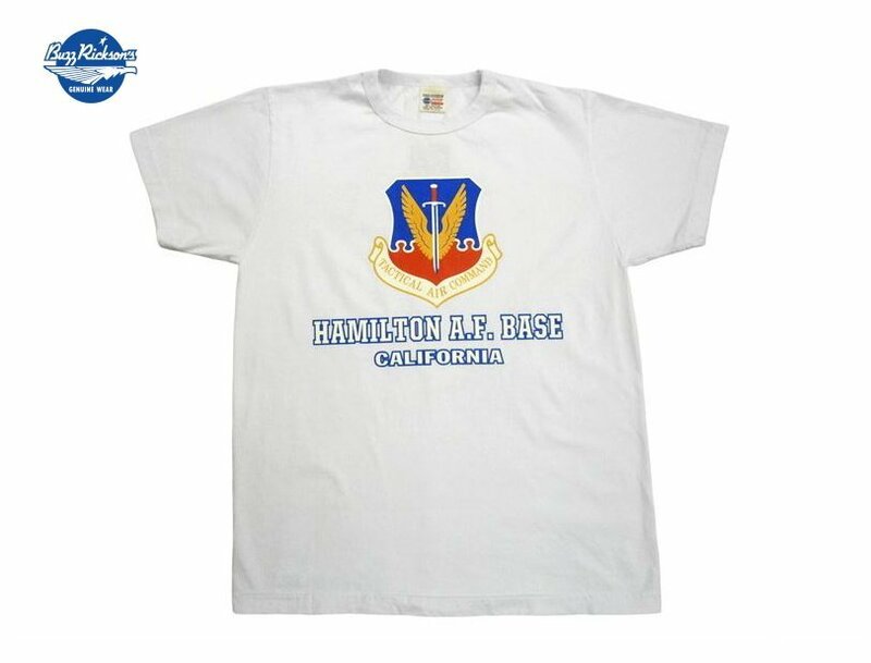 バズリクソンズ BUZZ RICKSON'S BR79123「TACTICAL AIR COMMAND」ミリタリー 半袖Tシャツ ホワイト L 新品