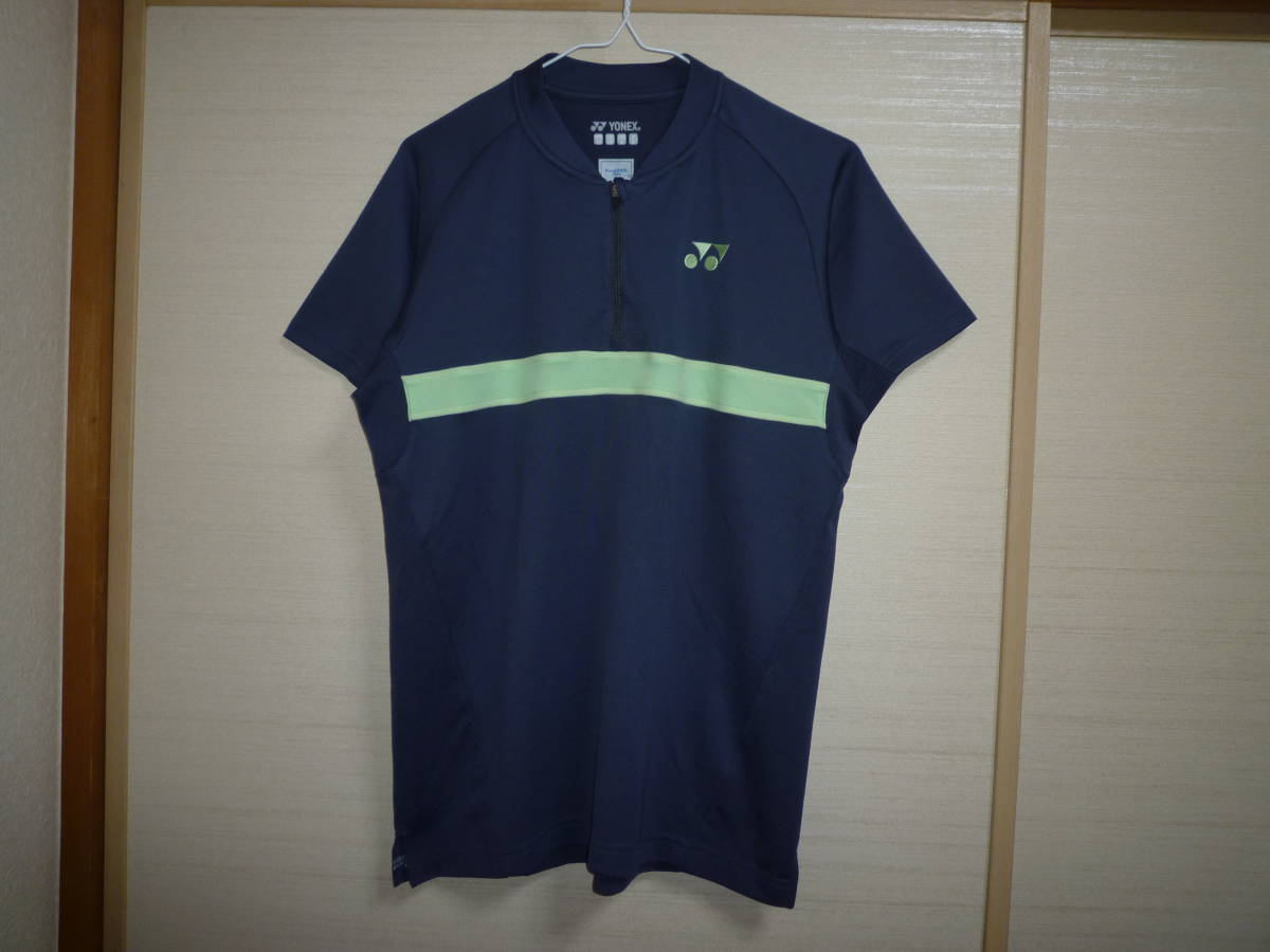 ヨネックス YONEX ハーフジップ半袖シャツ Sサイズ
