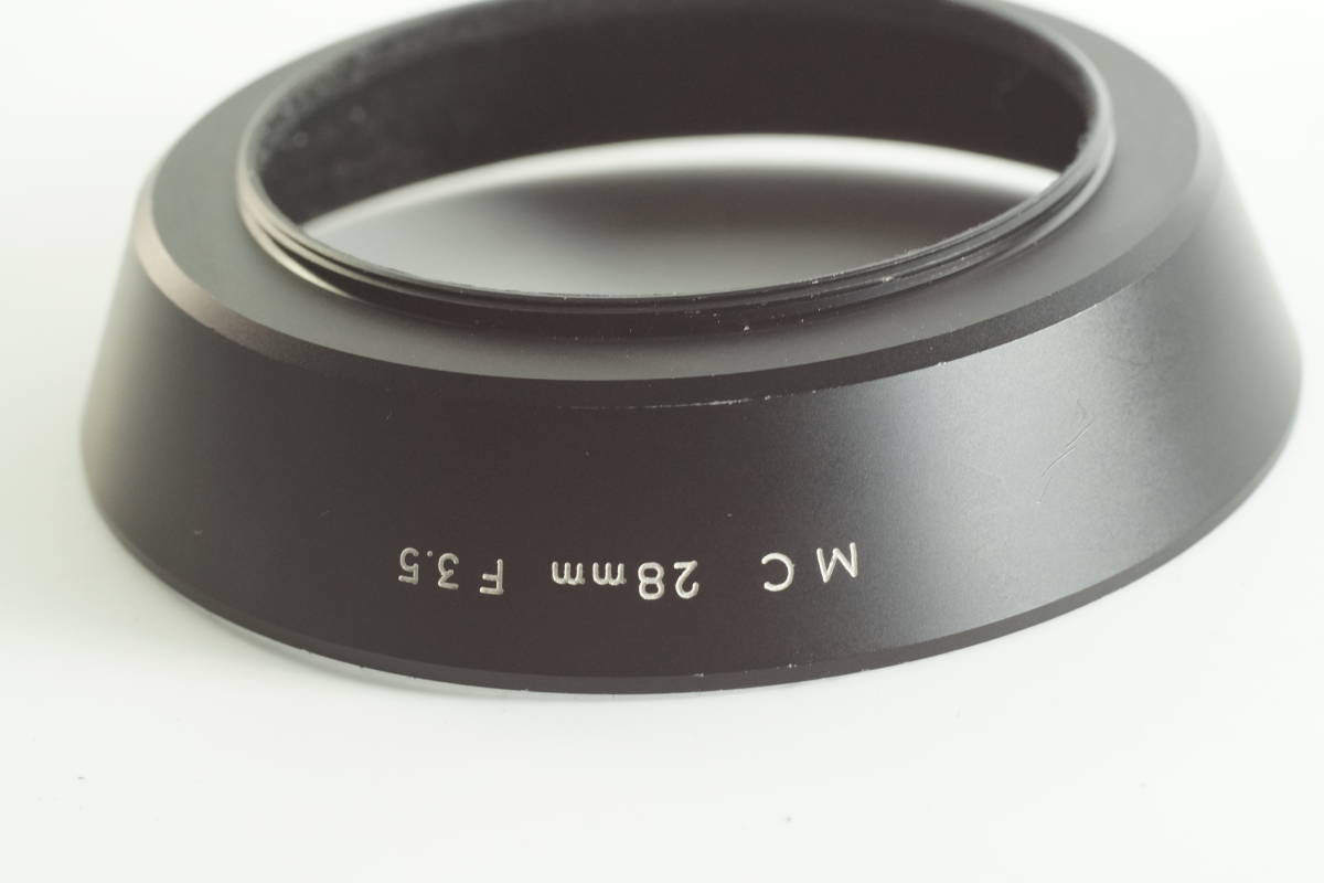 影FG【キレイ】MC 28mm F3.5 MINOLTA （55mm径） ミノルタ レンズフード メタルフード　