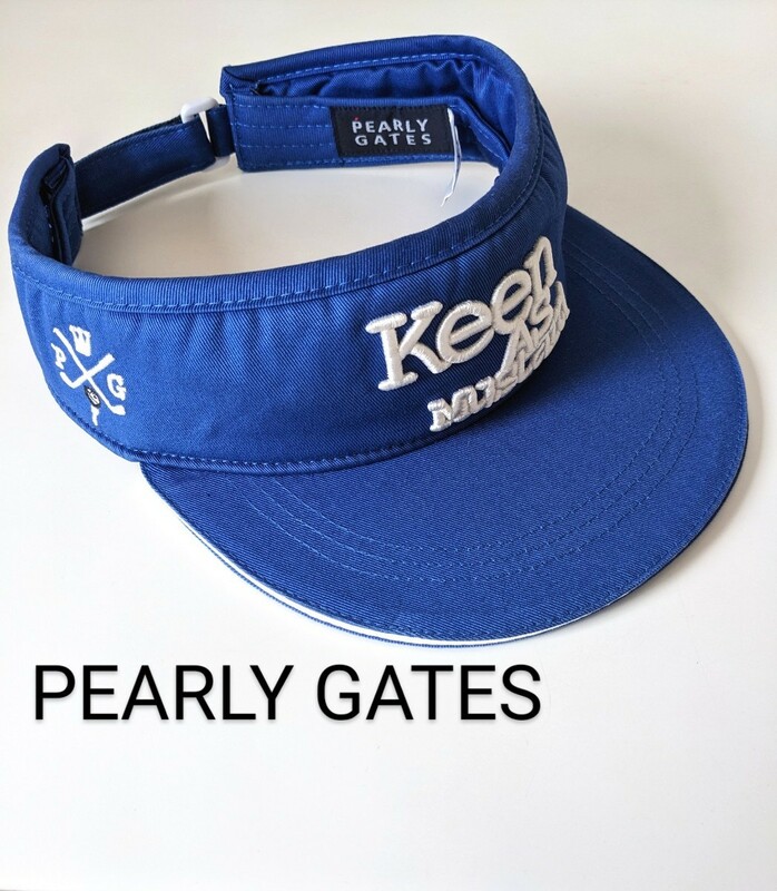 PEARLY GATES パーリーゲイツ ゴルフ サンバイザー ユニセックス FRサイズ ブルー 正規品