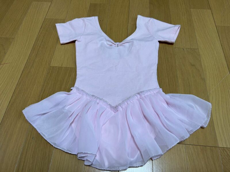 女の子　バレエレオタード サイズ9〜10 110 120くらい　Ballet-i ピンク色