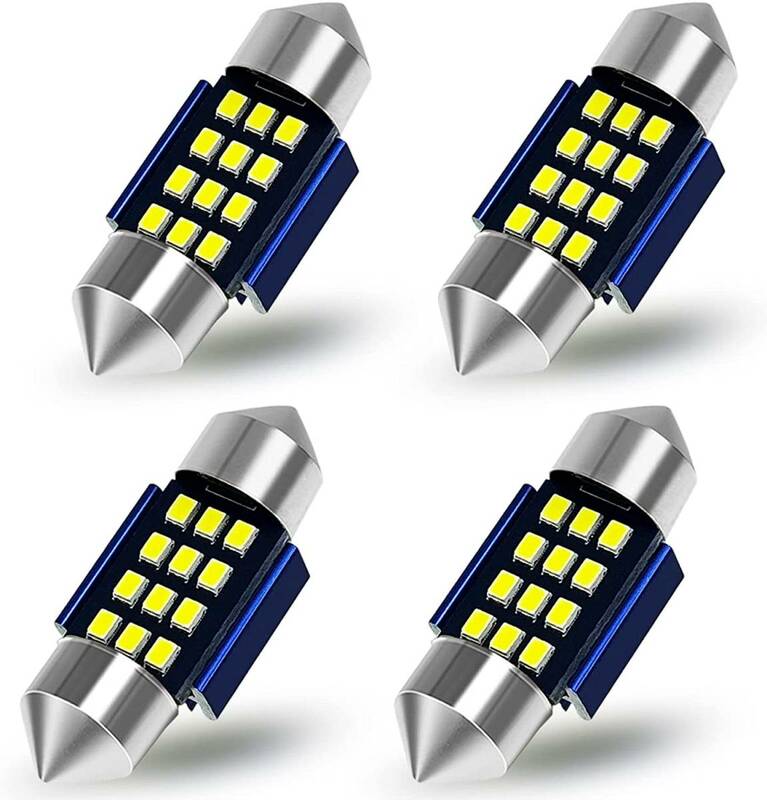 【送料込】　【業界初！爆光】TORIBIO 12V車用 T10×31mm 12連2016SMD LED 両口金 ルームラ