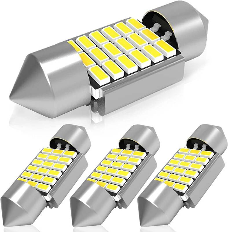 【送料込】　TORIBIO 車内ランプ 4個入り DC12V 無極性 T10×31mm 18SMD LEDルームランプ